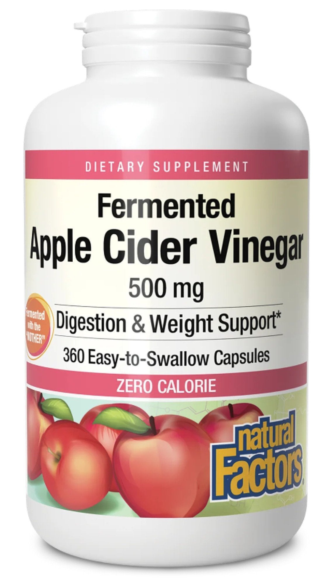 Natural Factors Apple Cider Vinegar 500 mg 360 Capsule