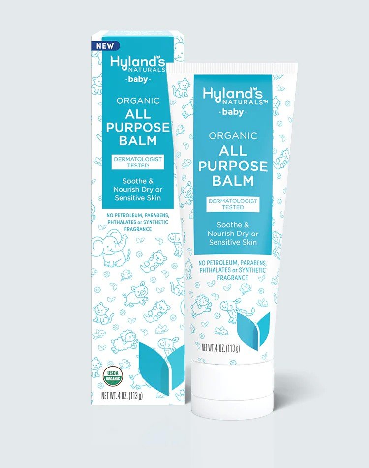 Hylands Baby Organic All Purpose Balm Soothe & Nourish Dry or Sensitive Skin 4 ounce Balm