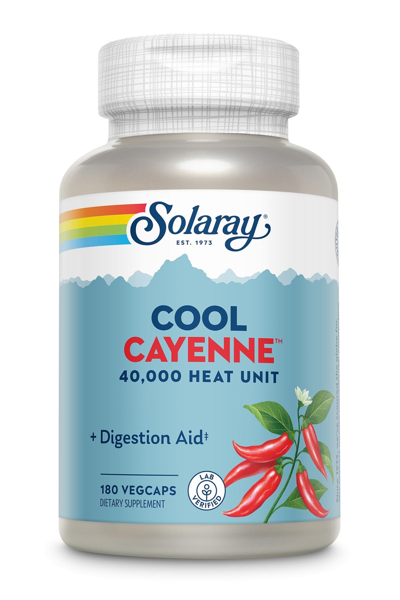 Solaray Cool Cayenne 40,000 HU 180 Vegetarian Capsule