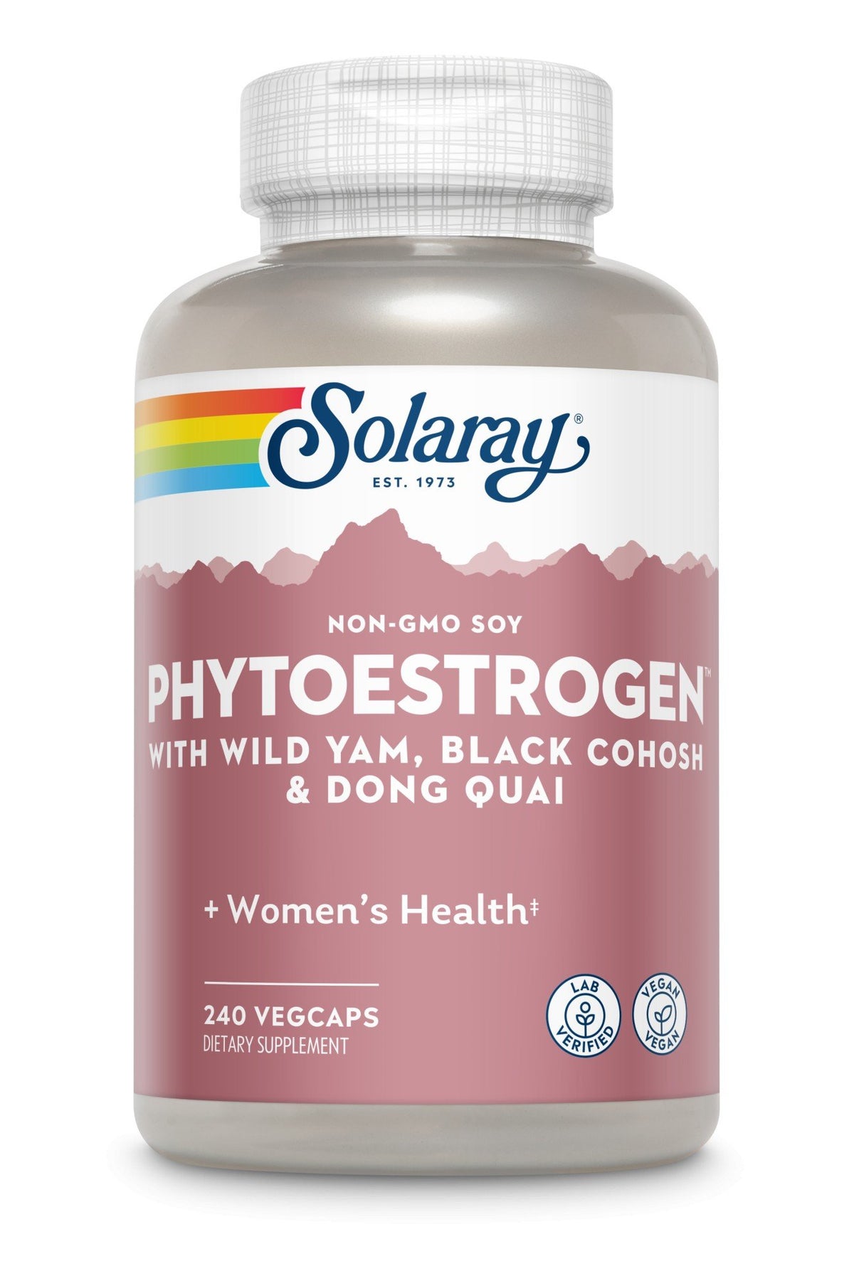 Solaray PhytoEstrogen with Wild Yam, Black Cohosh &amp; Dong Quai 240 Vegcaps