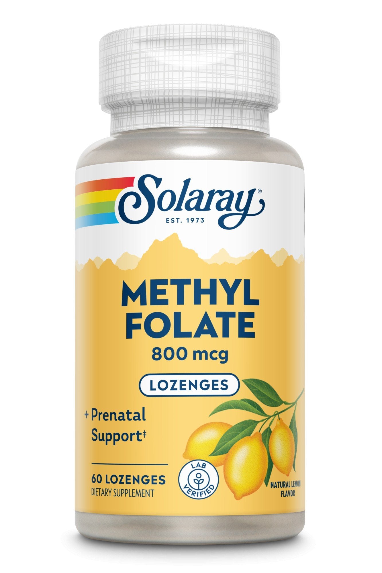 Solaray Methyl Folate 800 mcg Lemon Flavor 60 Lozenge