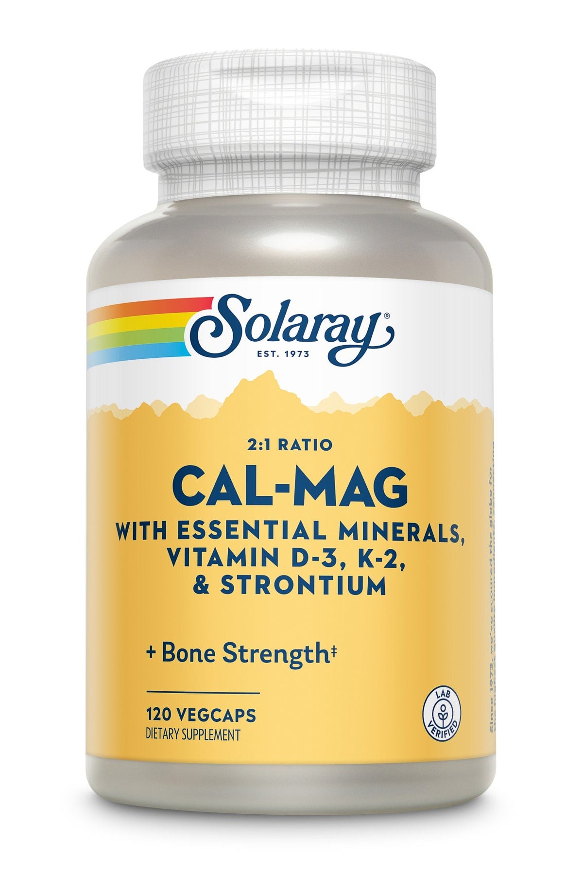 Solaray Cal-Mag Strontium with Vitamin D-3 120 VegCap