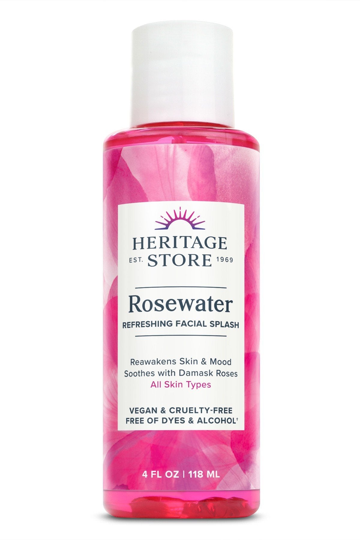 Heritage Store Rosewater 4 oz Liquid