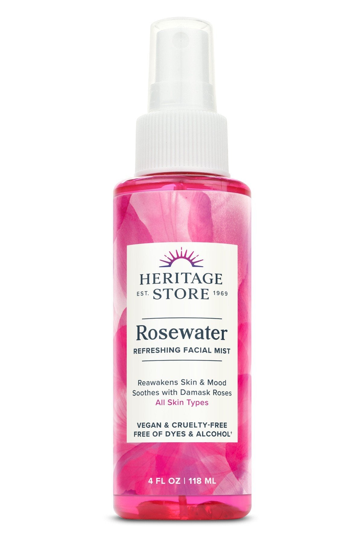 Heritage Store Rosewater 4 oz Liquid