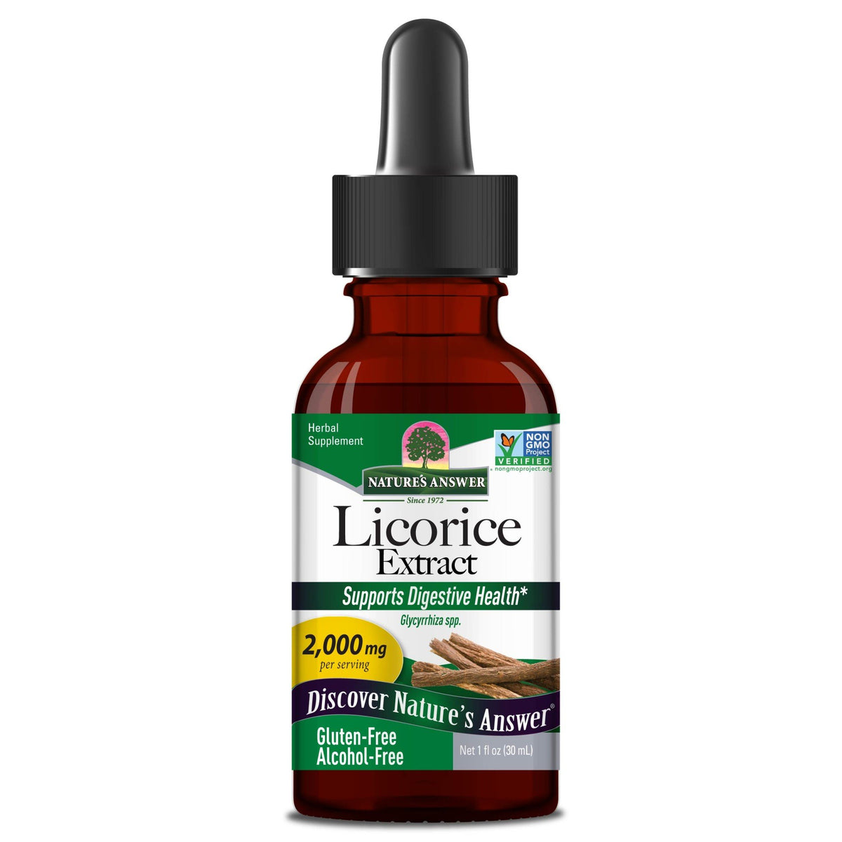 Nature's Answer Licorice Root Extract Alcohol-Free 1 oz Liquid