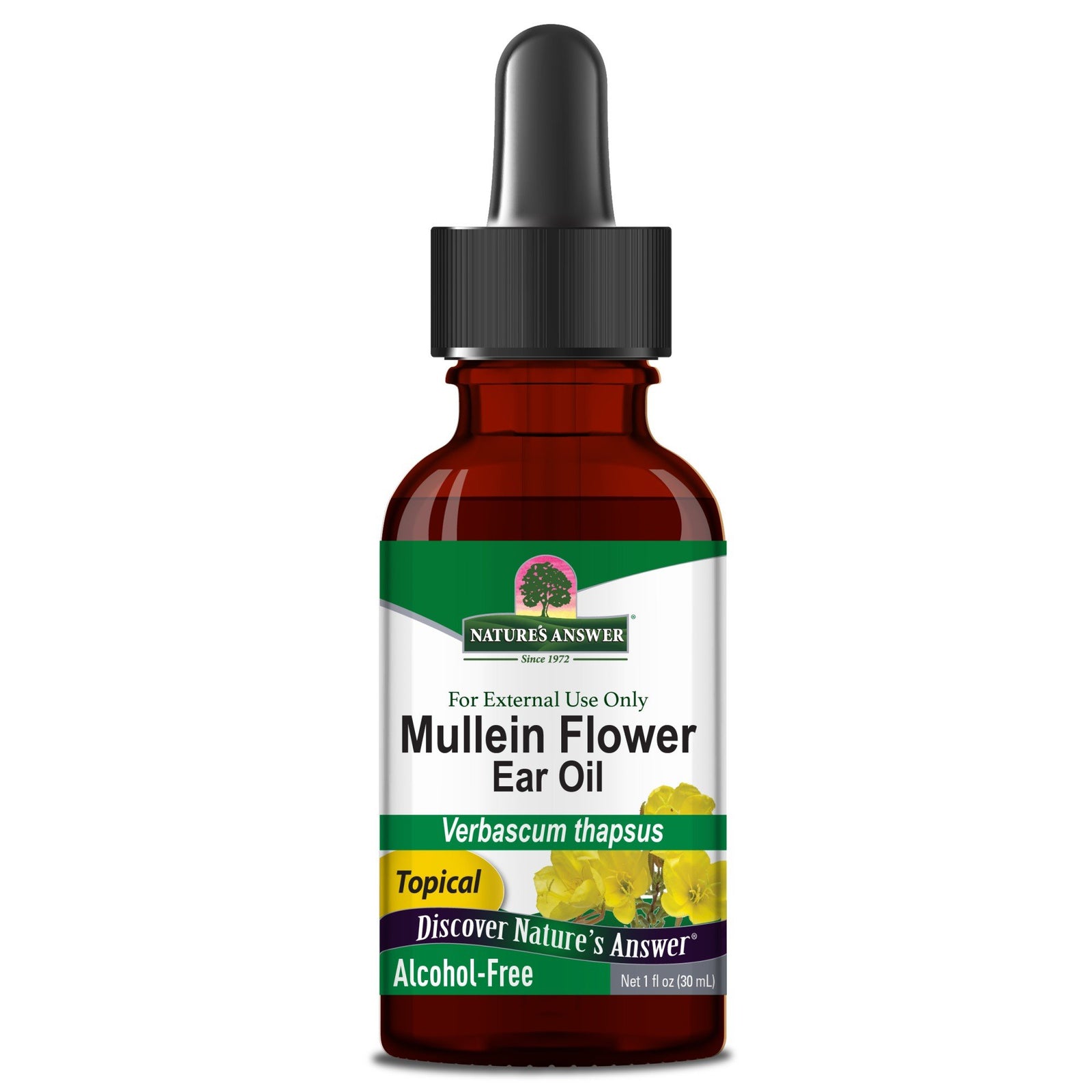 Nature's Answer Mullein Flower Ear Oil 1 oz Liquid