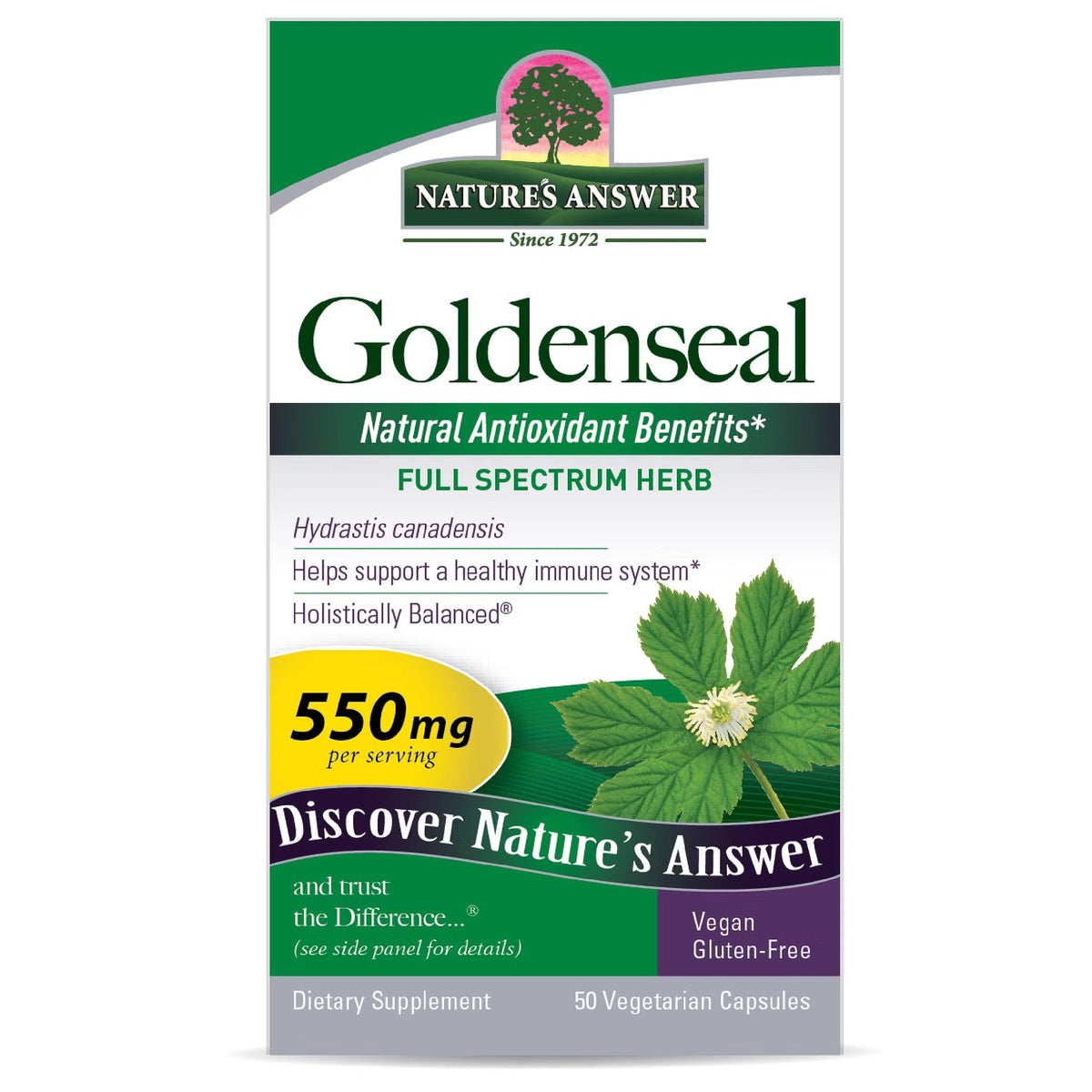 Nature&#39;s Answer Goldenseal Root 50 VegCap