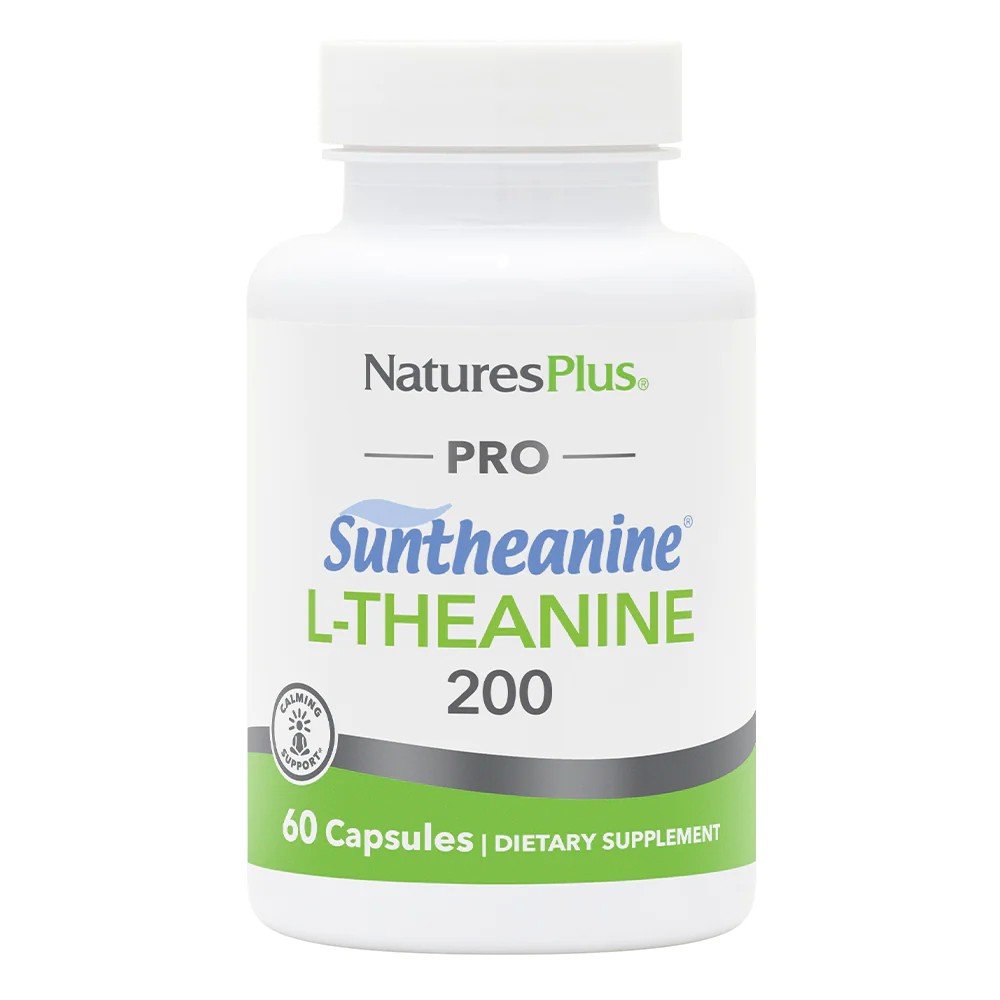 Nature&#39;s Plus PRO Suntheanine  L- Theanine 200 mg 60 Capsule