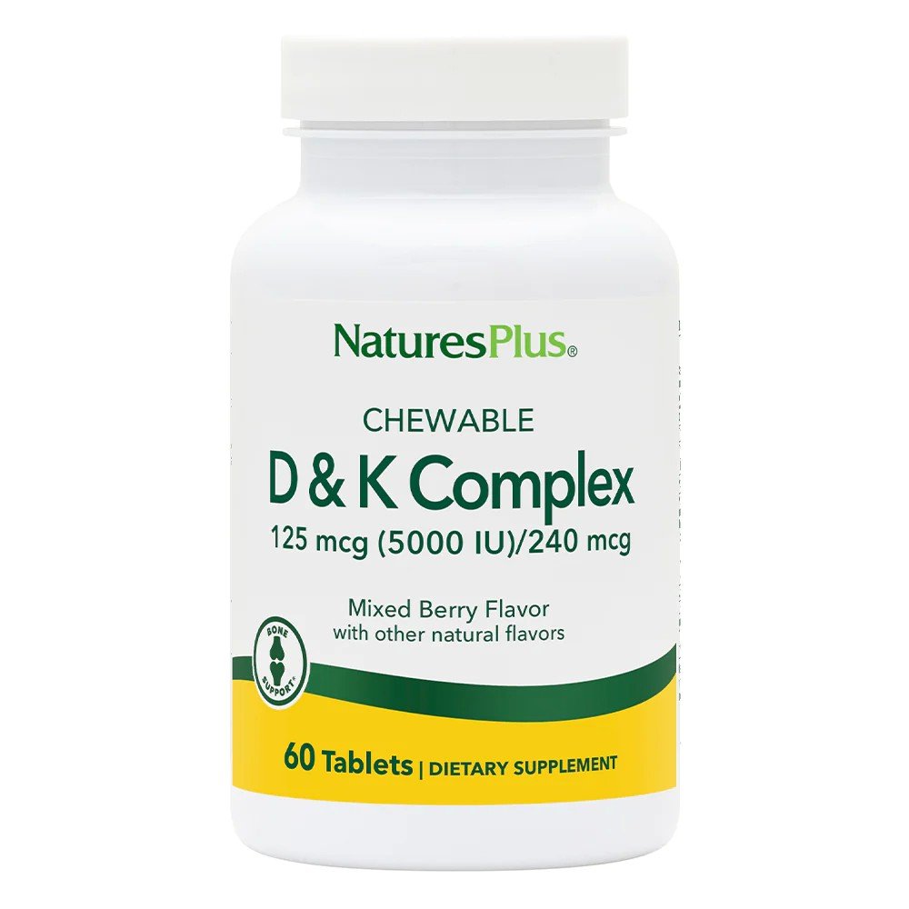 Nature's Plus Vitamin D & K Complex 60 Chewable