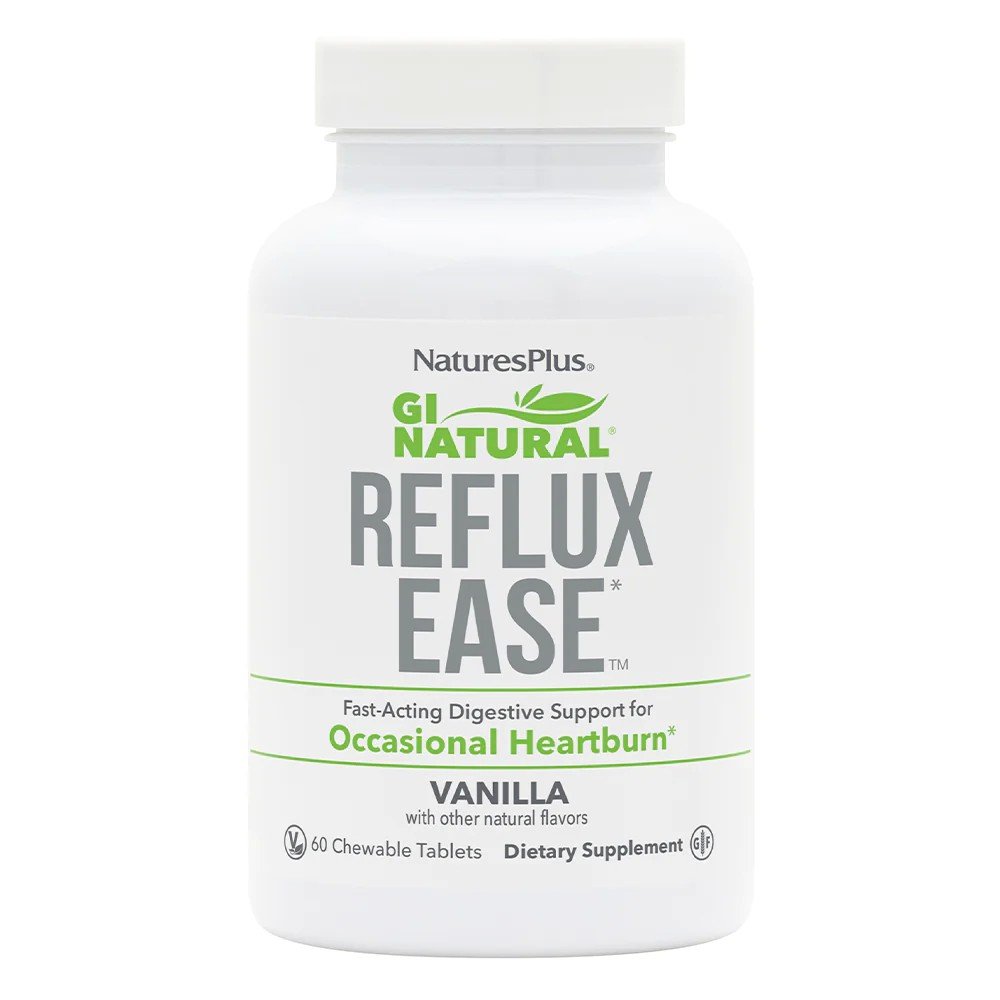 Nature&#39;s Plus GI Natural Reflux Ease Vanilla 60 Chewable