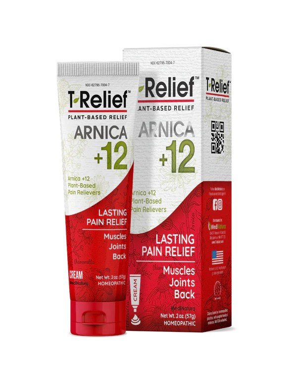 MediNatura T-Relief  Lasting Pain Relief Arnica +12 2oz Cream