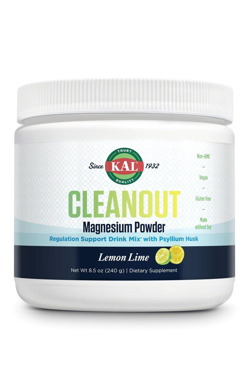 Kal Cleanout Magnesium Powder - Lemon Lime 8.5 oz Powder