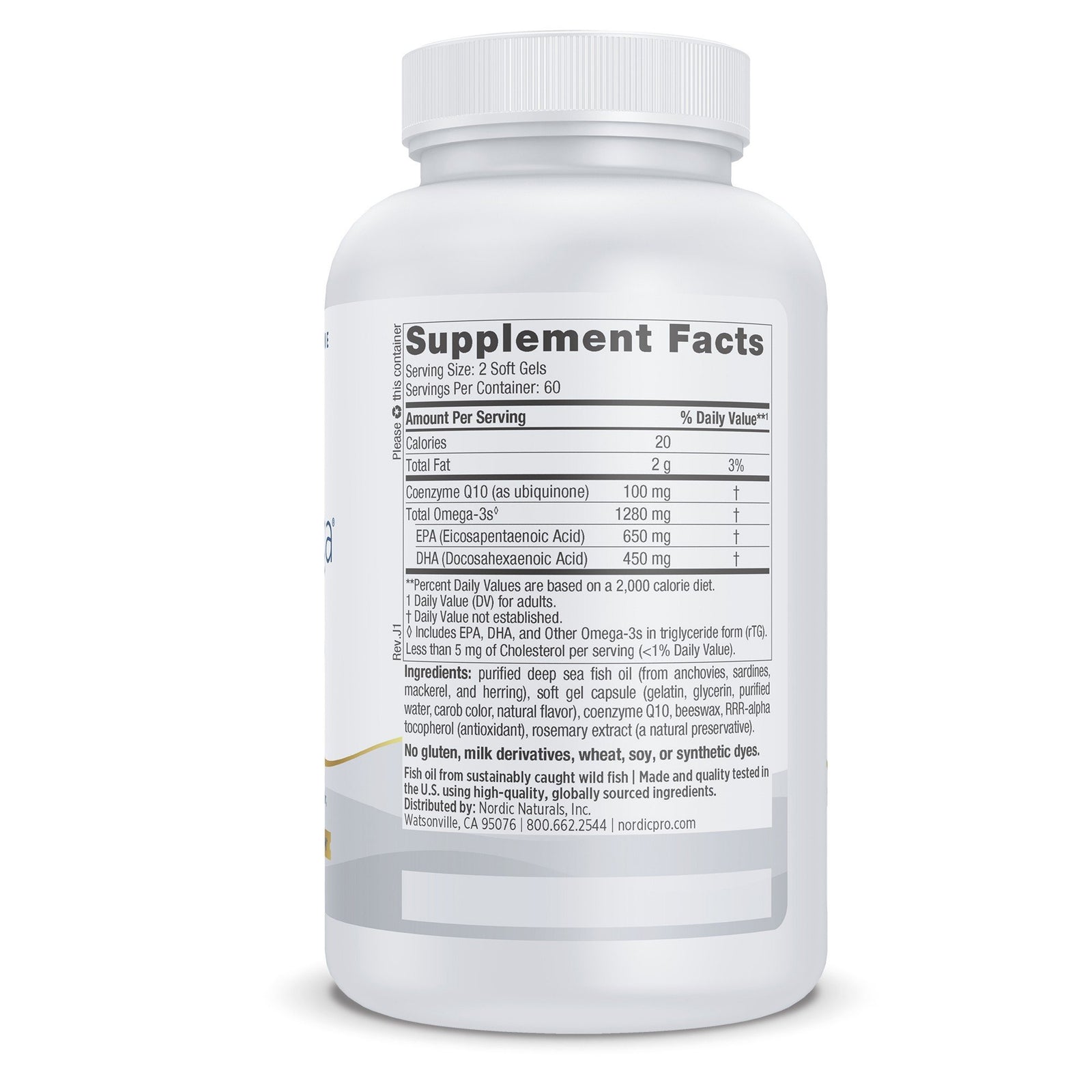 Nordic Naturals ProOmega CoQ10 120 Capsule