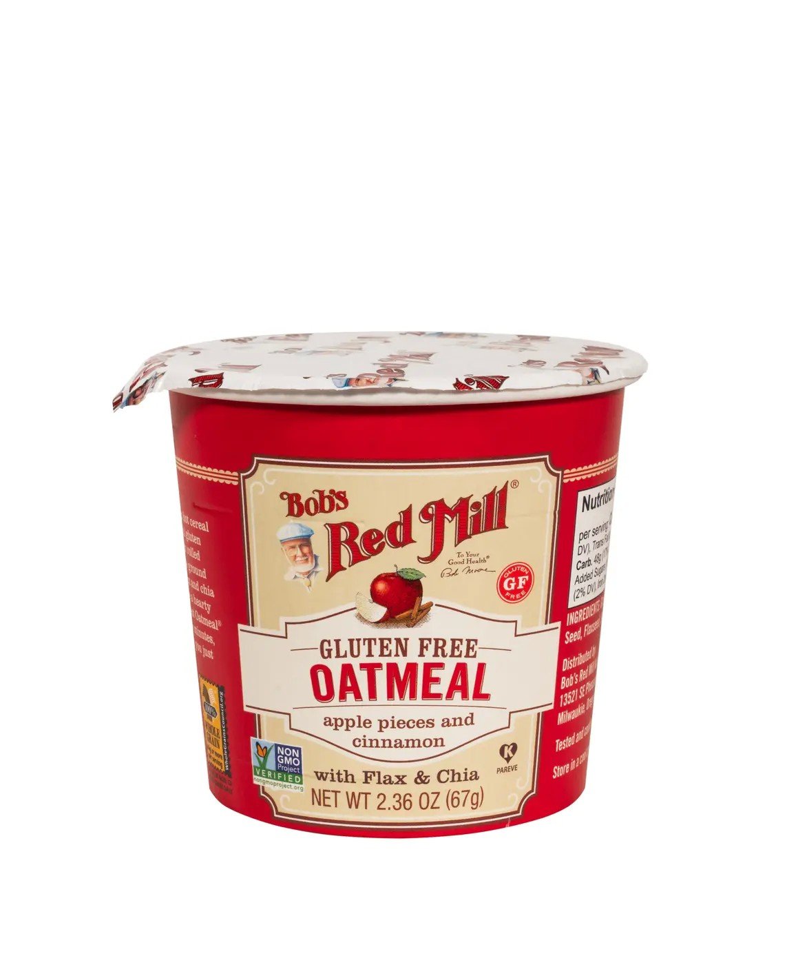 Bobs Red Mill Gluten Free Oatmeal - Apple Cinnamon 2.36 oz Container