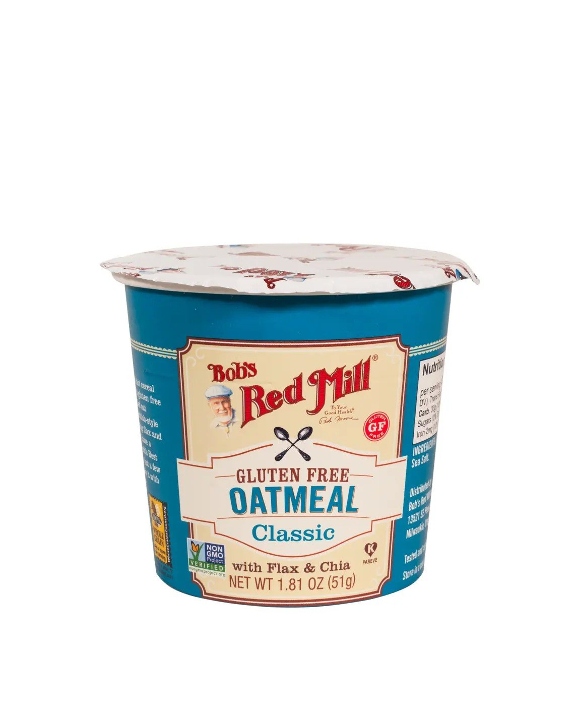 Bobs Red Mill Gluten Free Oatmeal - Classic 1.81 oz Container