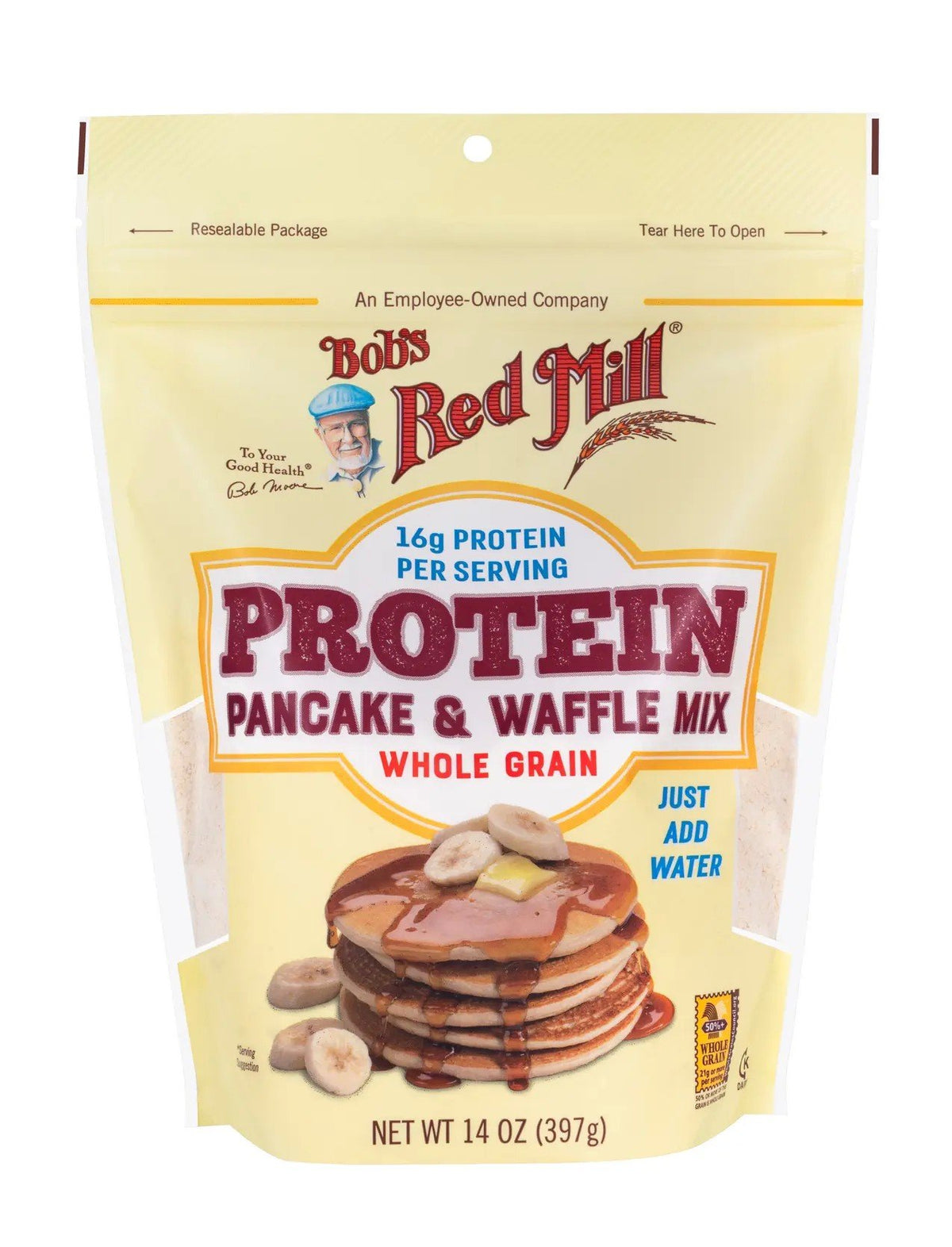 Bobs Red Mill Protein Pancake &amp; Waffle Mix-Whole Grain 14 oz Bag