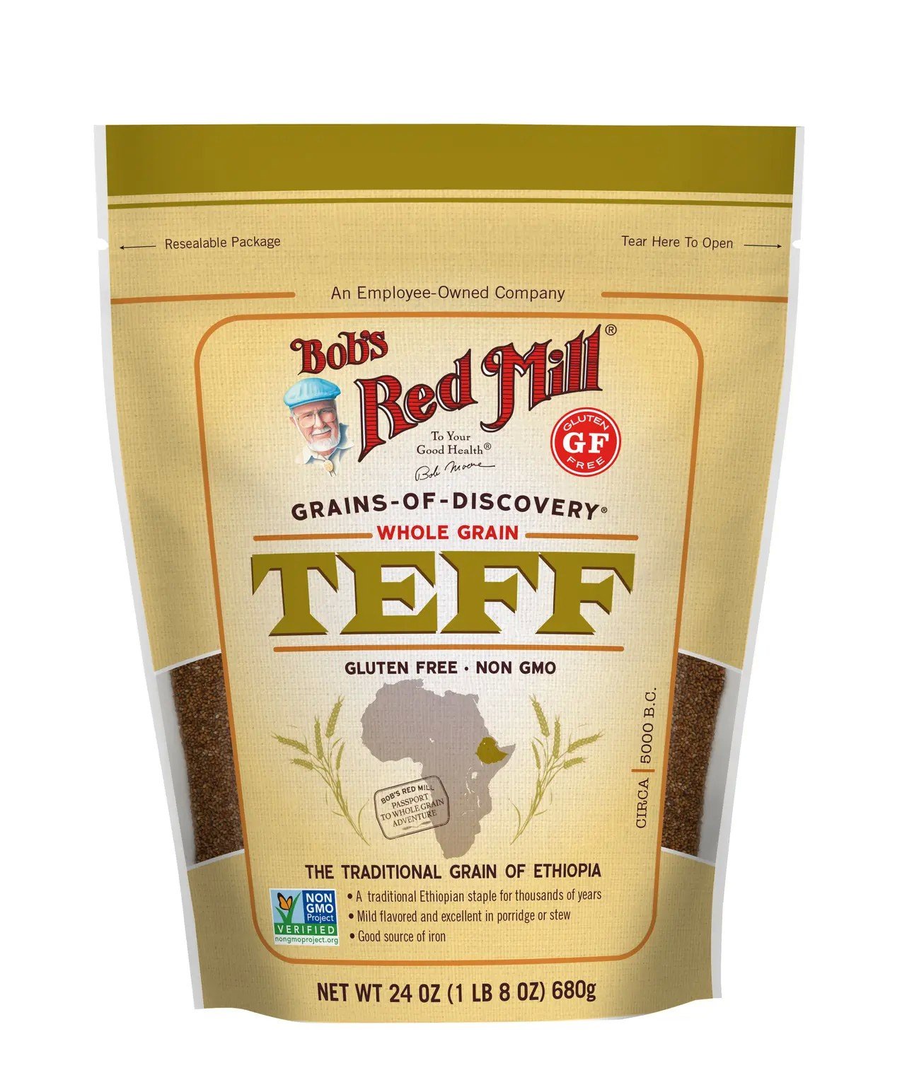 Bobs Red Mill Teff Whole Grain 24 oz Bag