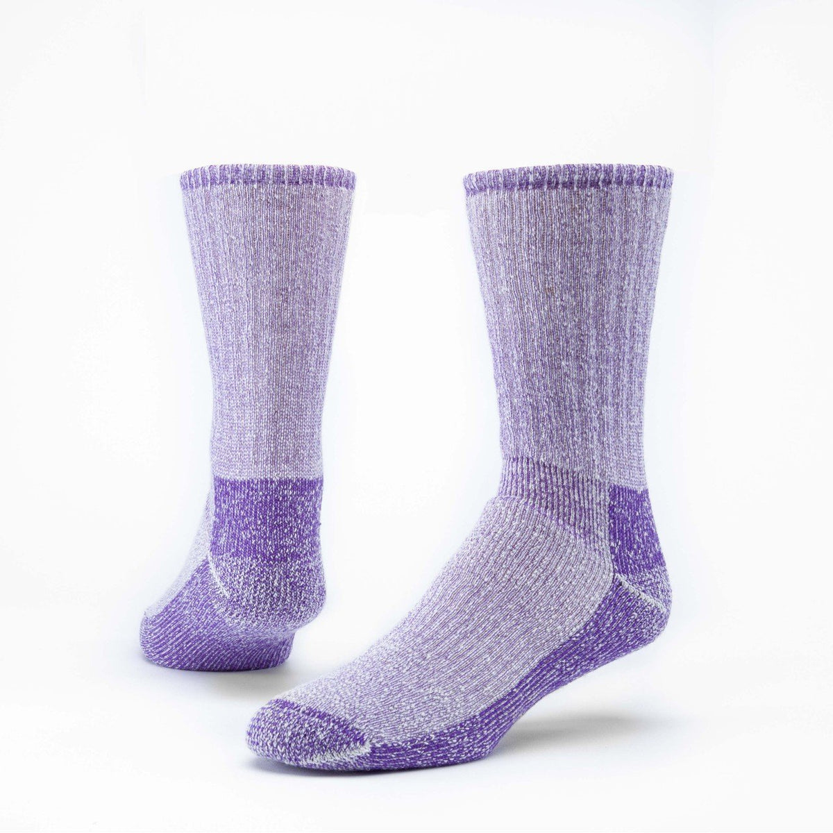 Maggie&#39;s Organics Heavy Wool Mountain Hiker Socks Heathered Purple, Medium 1 Pair Pack