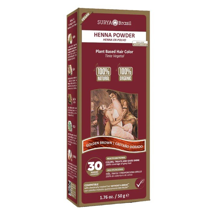Surya Nature, Inc Henna Golden Brown Powder 1.76 oz Powder
