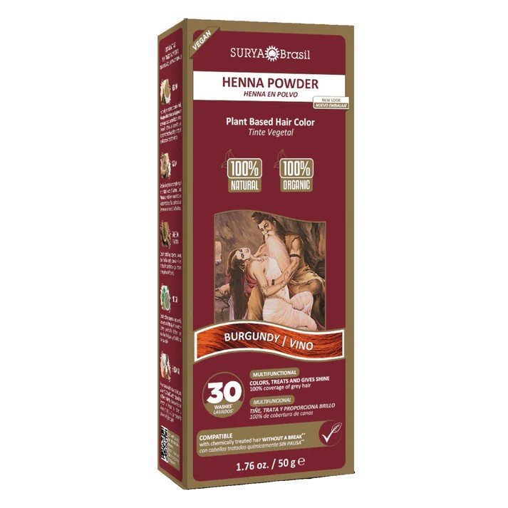 Surya Nature, Inc Henna Burgundy Powder 1.76 oz Powder