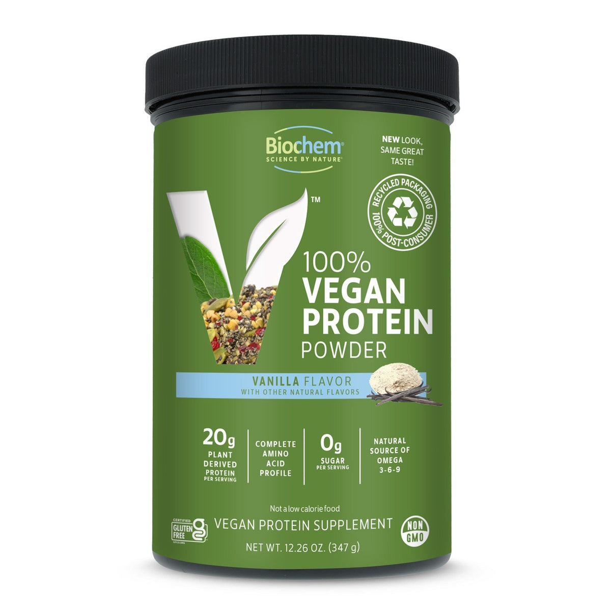 Biochem Vegan Protein Vanilla 12.2 oz Powder
