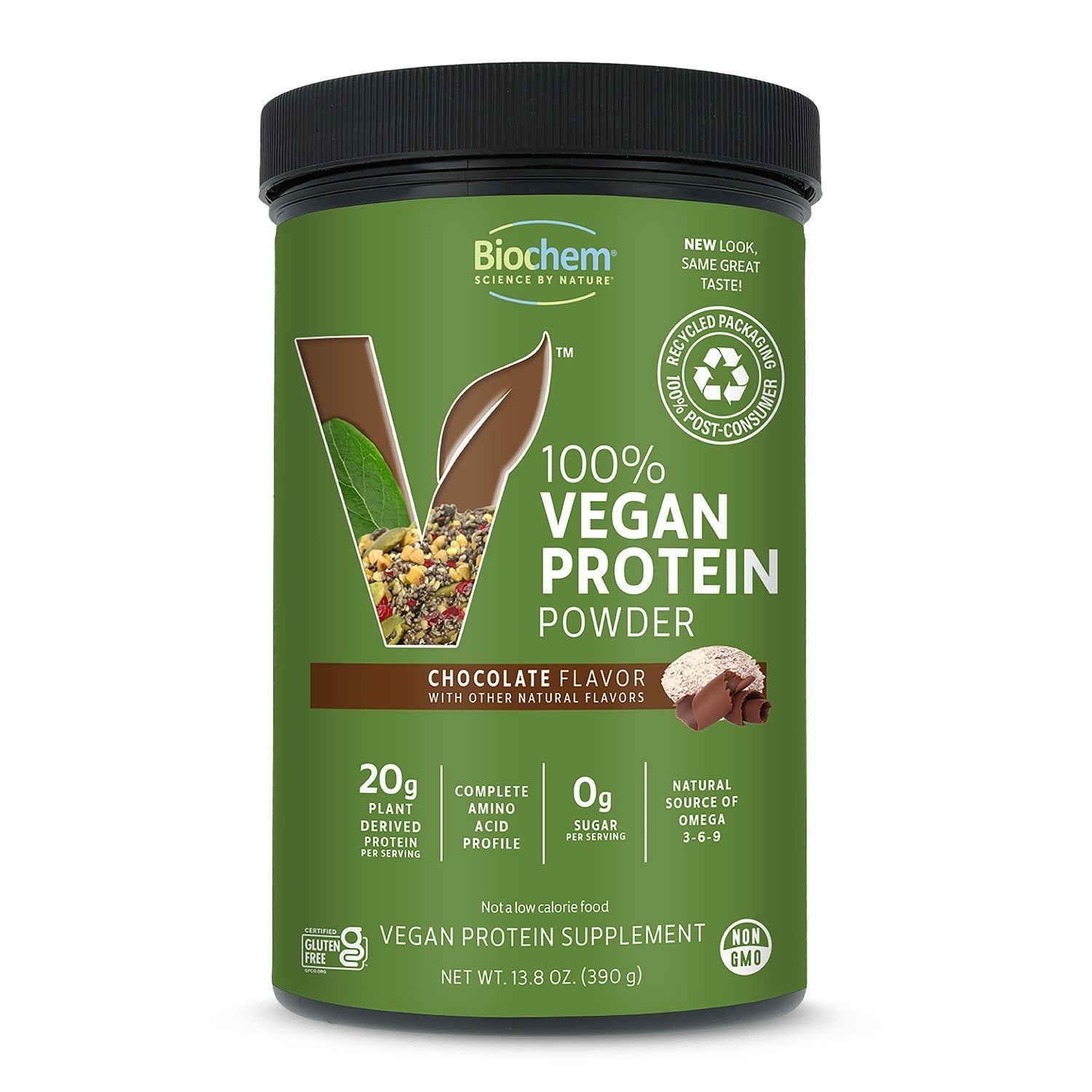 Biochem Vegan Protein Chocolate 13 oz Powder