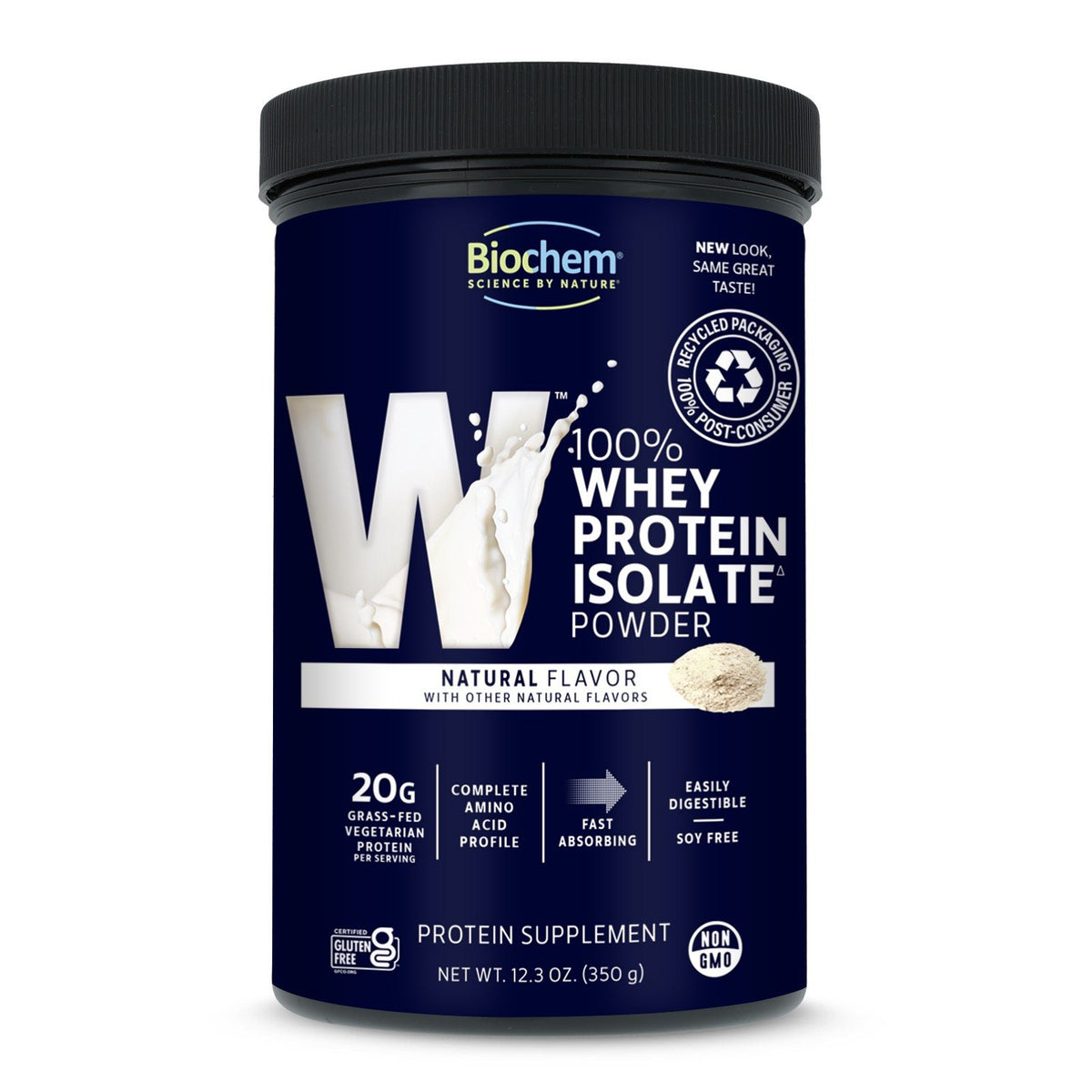 Biochem 100% Whey Protein-Natural 12.3 oz Powder