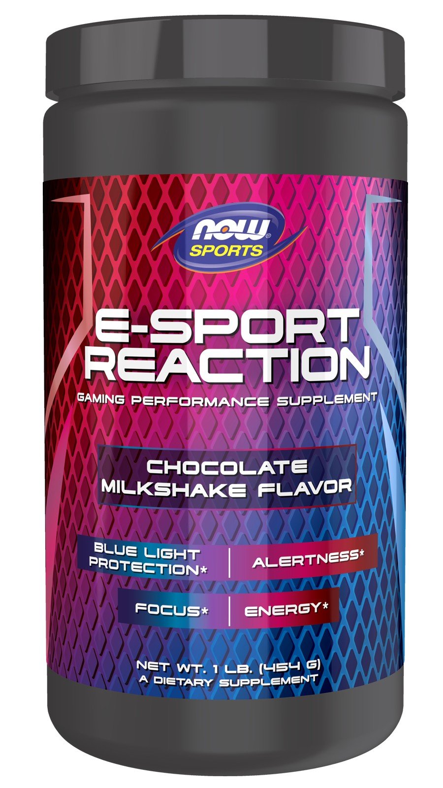 Now Foods E-Sport Reaction Powder-Chocolate Milkshake 1 lb Powder