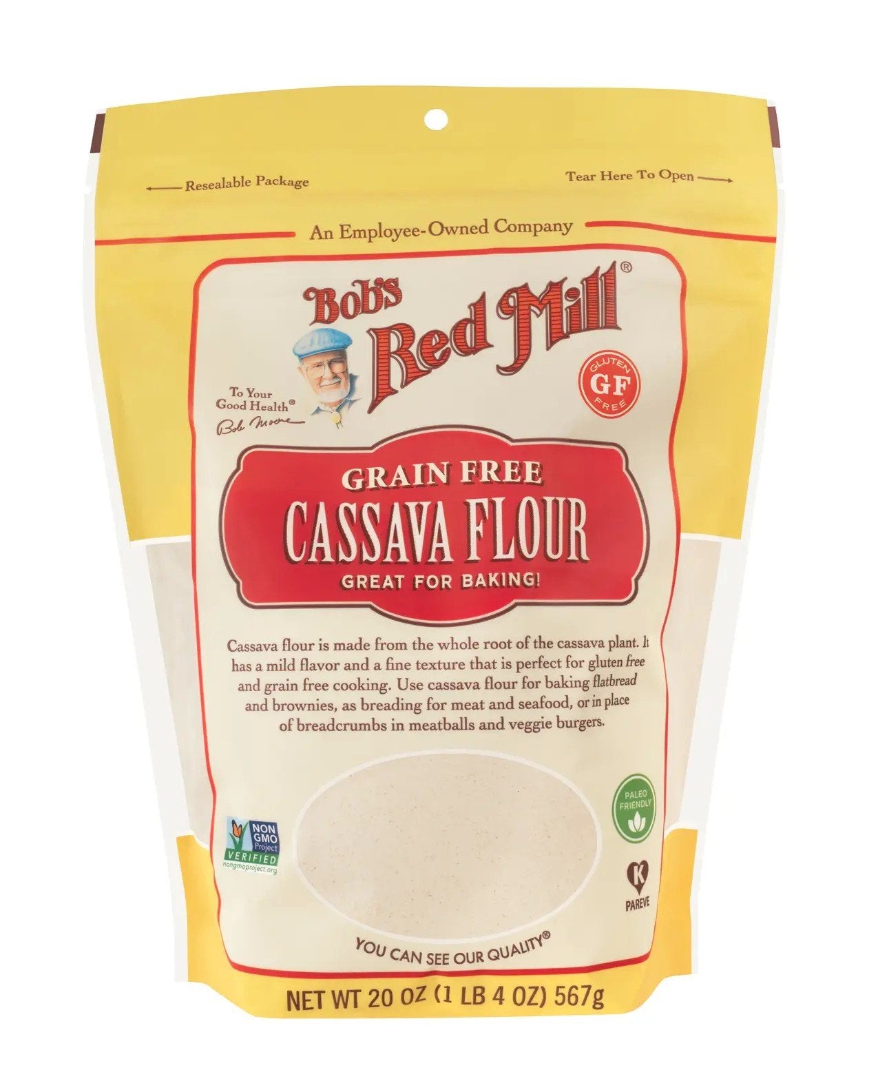 Bobs Red Mill Cassava Flour 20 oz Bag