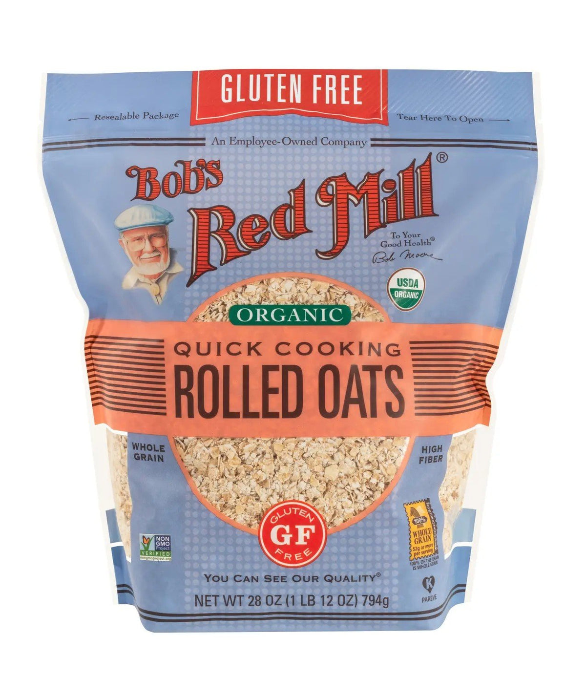 Bobs Red Mill Gluten-Free Quick Rolled Oats 28 oz Bag