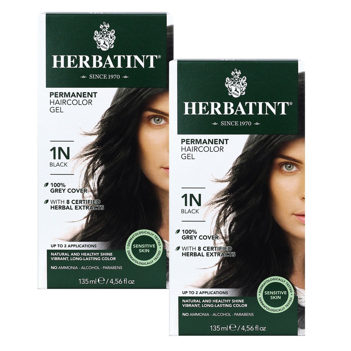 Herbatint 1N-Black 2 pk (9.12 fl oz) Box