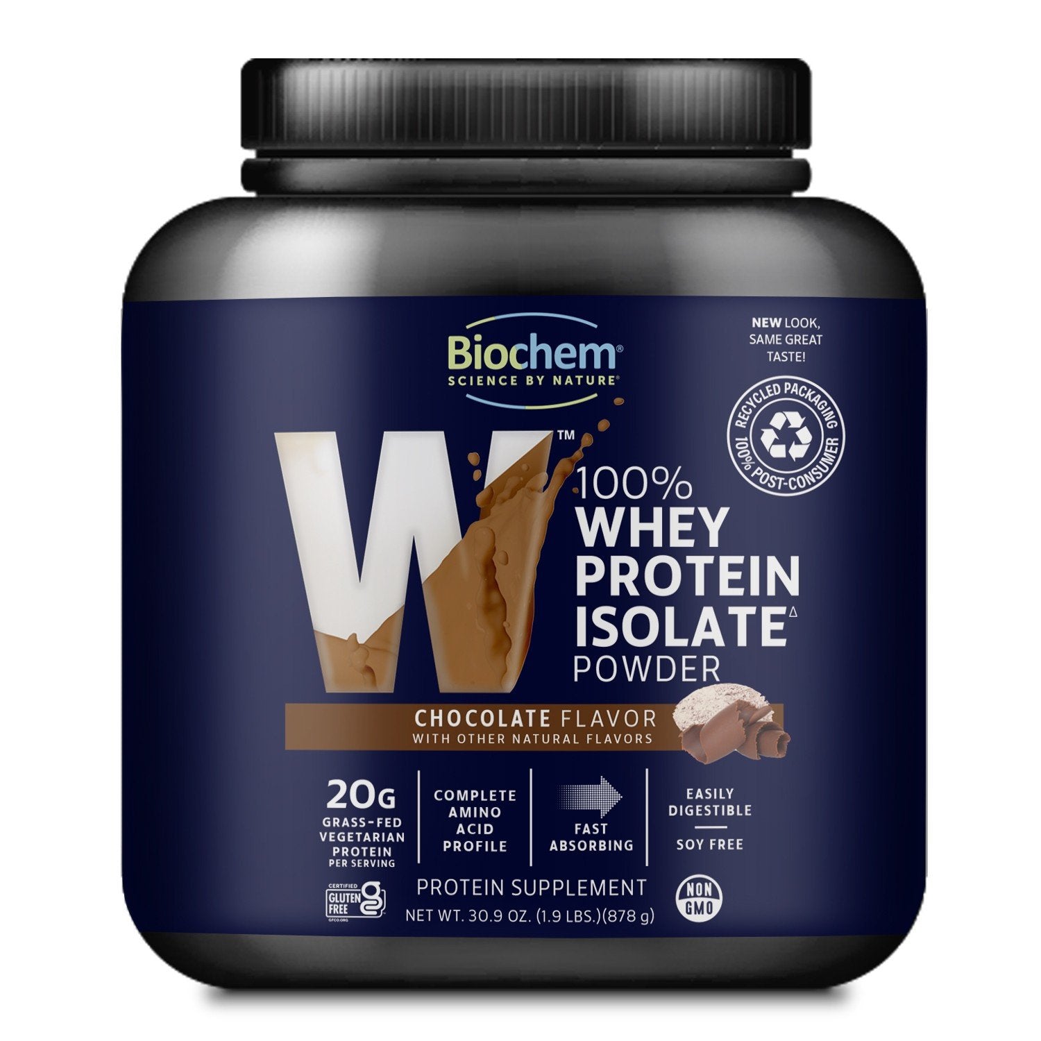 Biochem 100% Whey Protein Chocolate 30.9 oz Powder