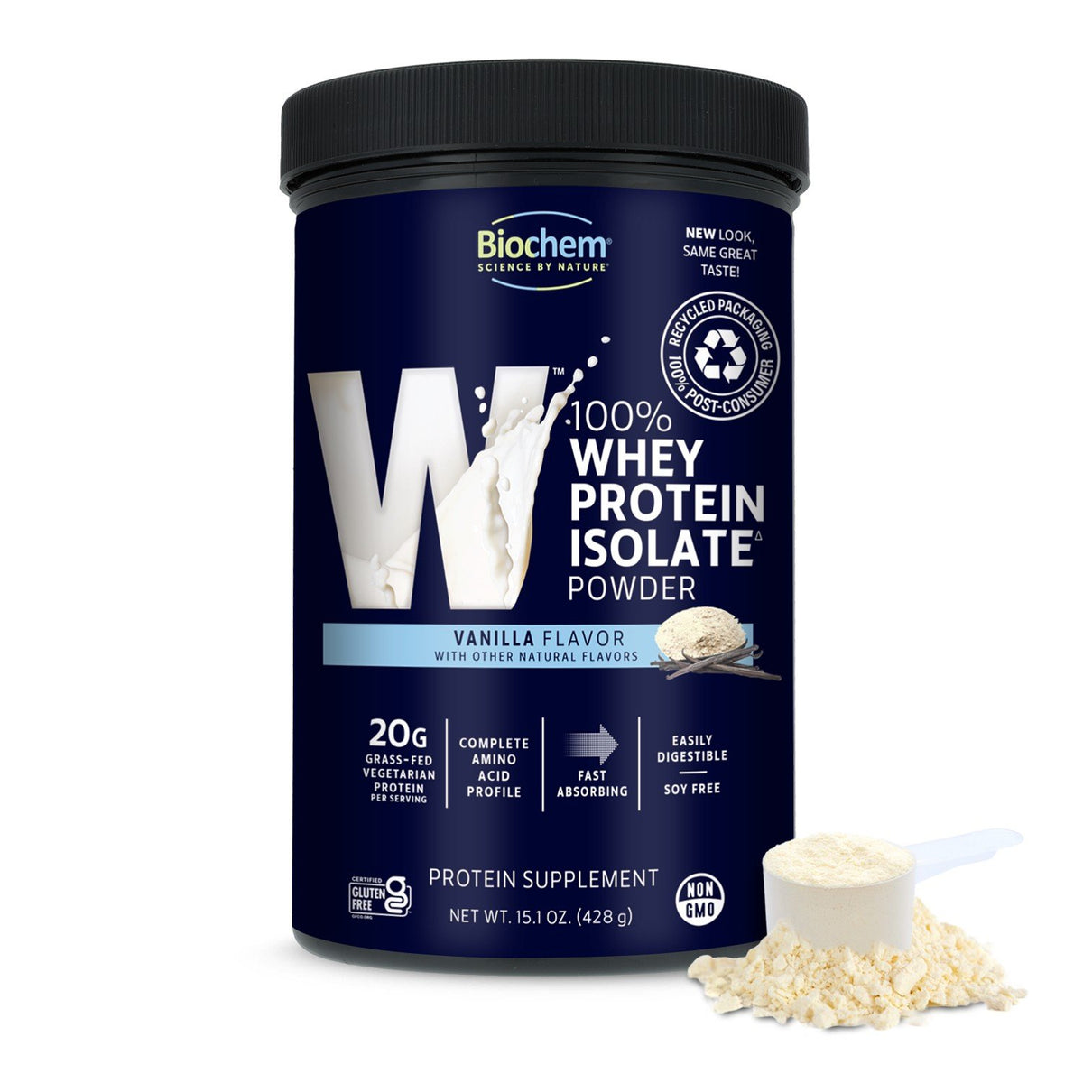 Biochem 100% Whey Protein-Vanilla 14.9 oz Powder