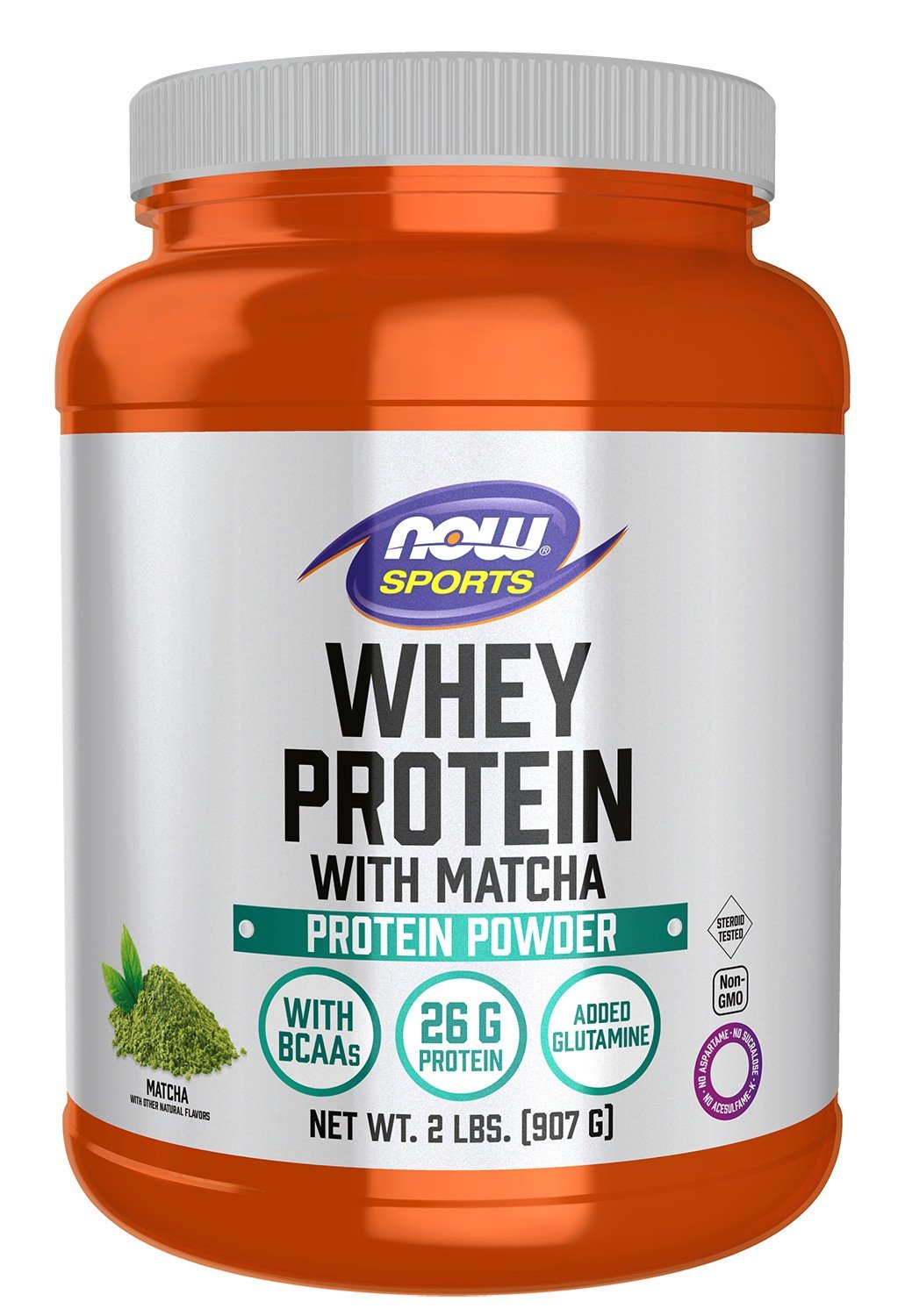 Now Foods Whey Protein with Matcha Powder 2 lbs (907 g) Powder