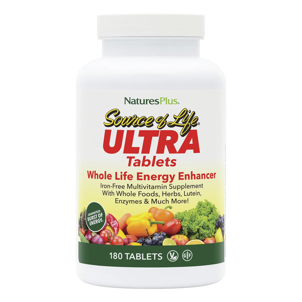 Nature's Plus Ultra Source of Life with Lutein-No-Iron Multivitamin Tablets 180 Tablet