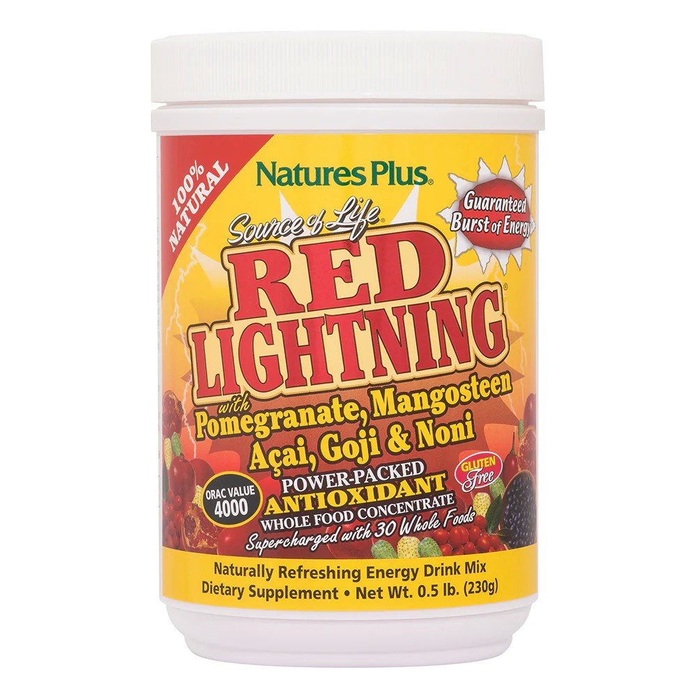 Nature&#39;s Plus Source of Life Red Lightning Antioxidant Energy Drink 0.5 lbs Powder