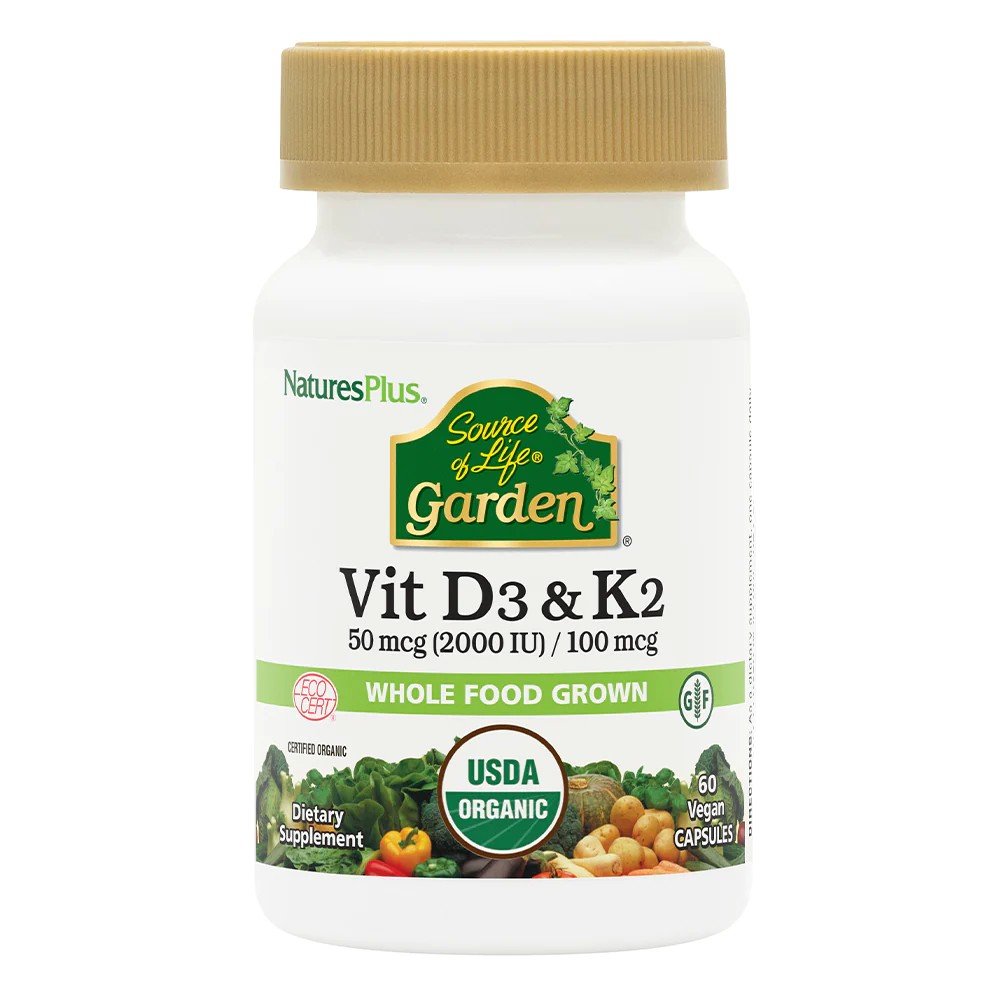 Nature's Plus Source of Life Garden VIT D3 2000IU/K2 100 MCG 60 Capsule