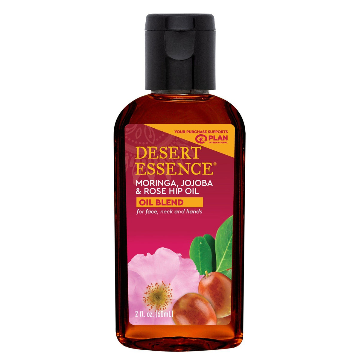 Desert Essence Moringa, Jojoba, &amp; Rose Hip Oil 2 oz Oil