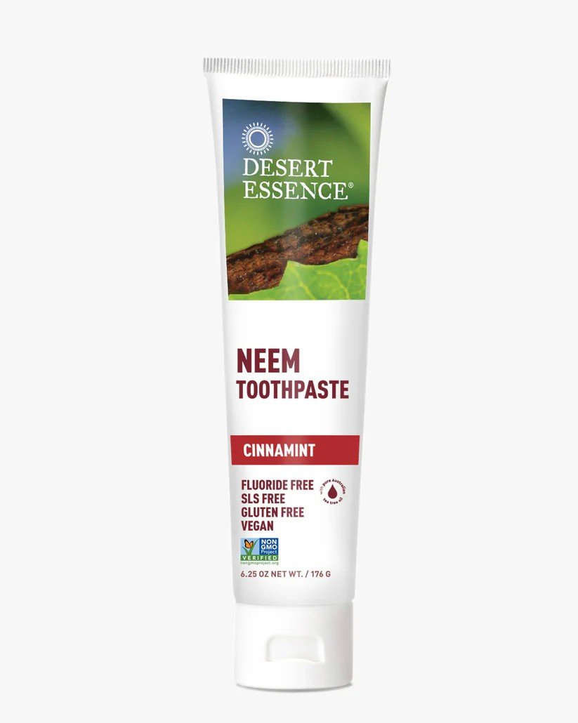 Desert Essence Natural Neem Toothpaste Cinnamint 6.25 oz Paste