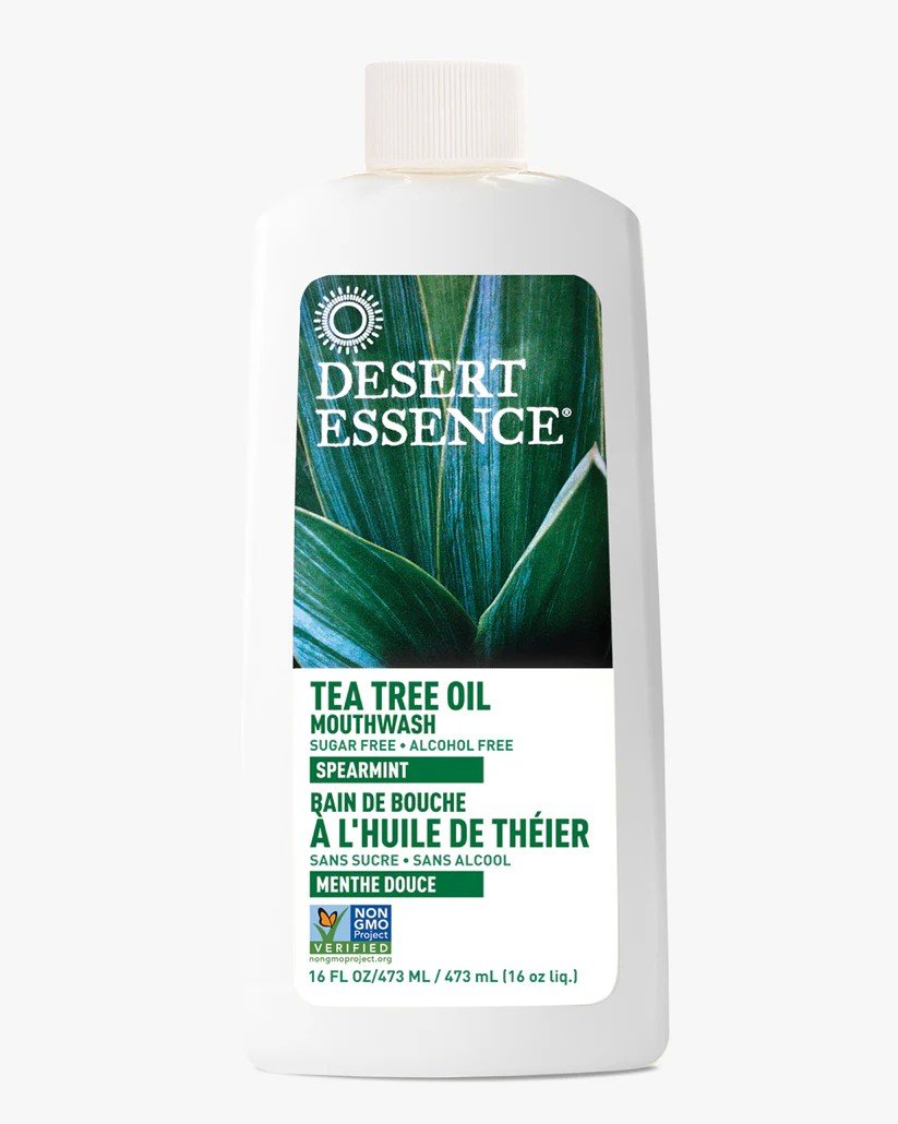 Desert Essence Tea Tree Oil Mouthwash Spearmint 16 oz Liquid