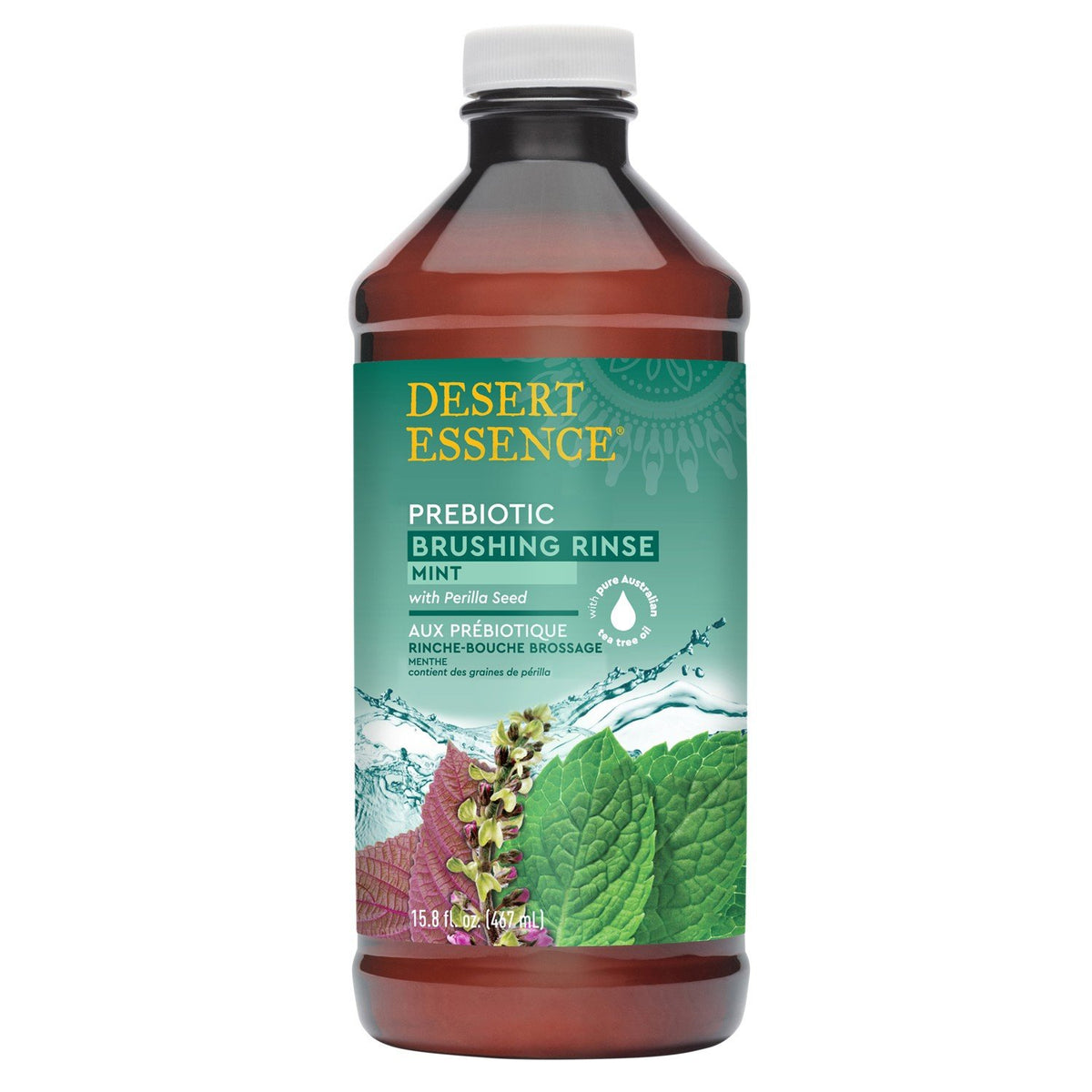 Desert Essence Prebiotic Plant Based Brushing Rinse-Mint 15.8 fl oz Liquid