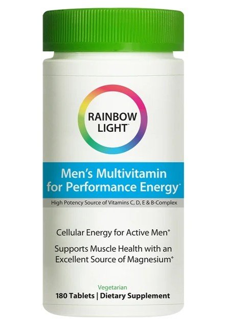 Rainbow Light Performance Energy Multi For Men + Real Food Nutrients 180 Vegetarian Capsule
