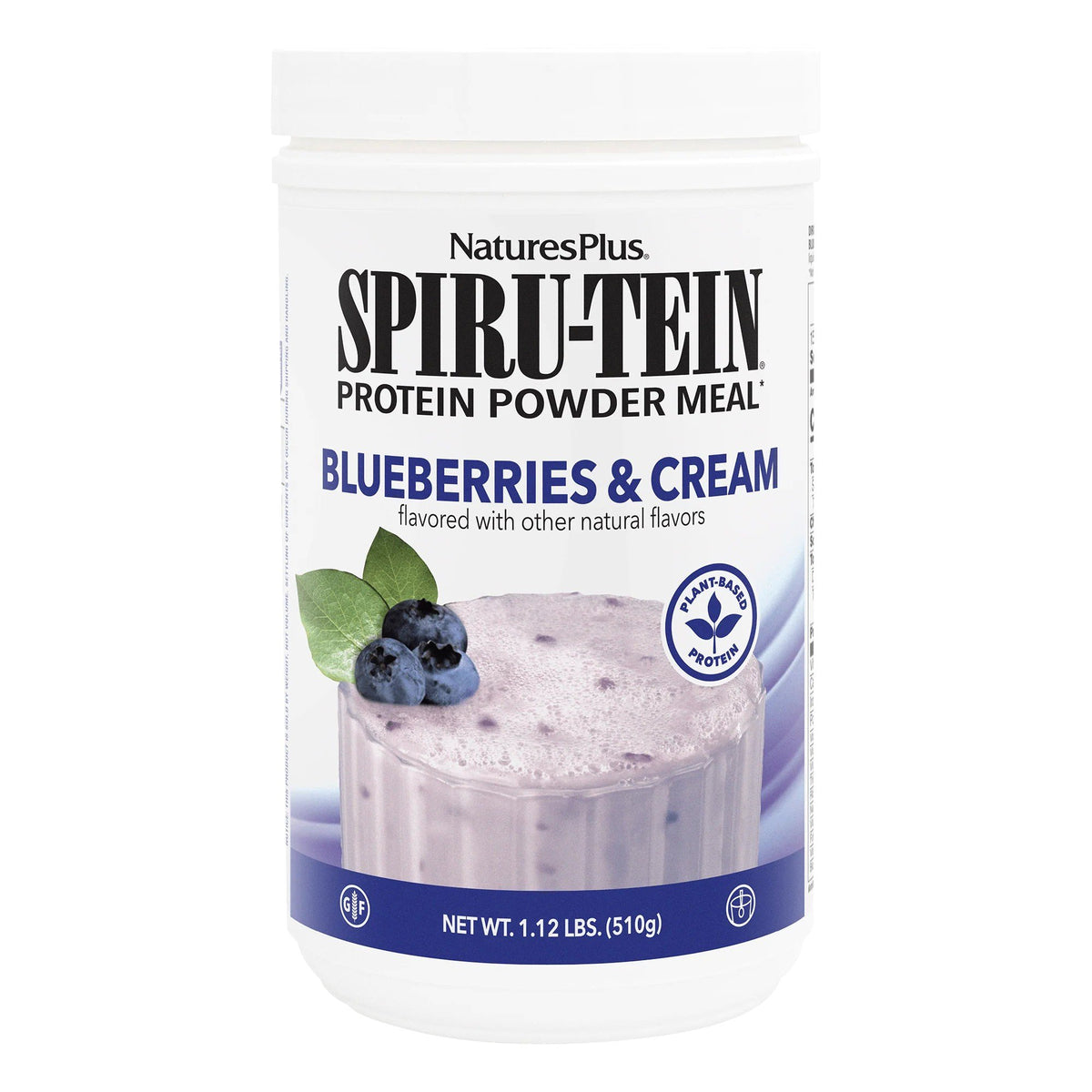 Nature's Plus Spiru-Tein Protein Powder Meal-Blueberries &amp; Cream 1.12 lbs Powder
