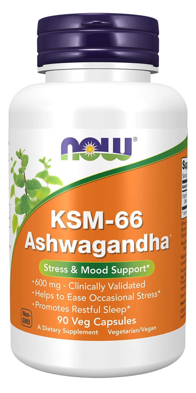 Now Foods KSM-66 Ashwagandha-600 mg 90 VegCap