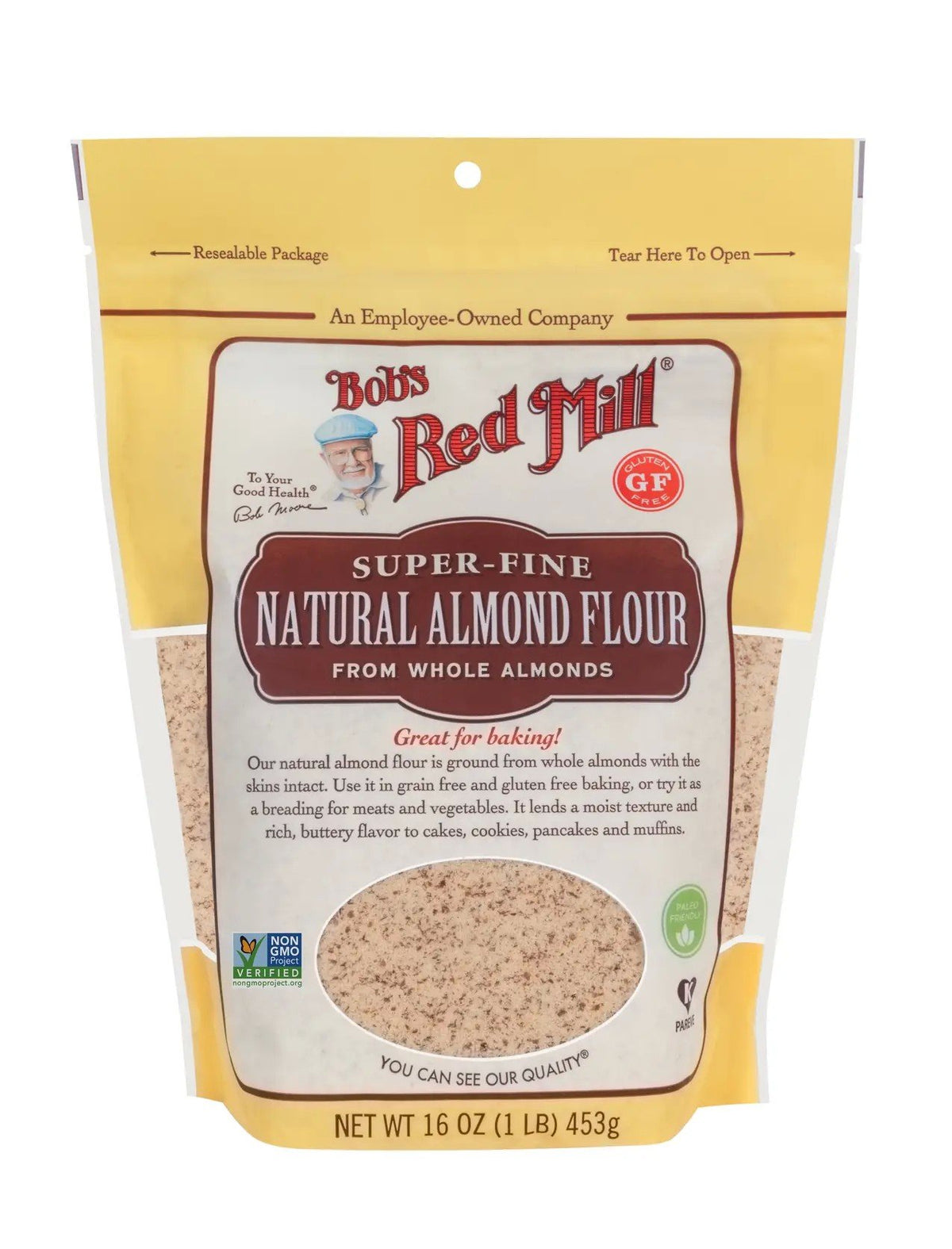 Bobs Red Mill Super Fine Natural Almond Flour 16 oz Bag