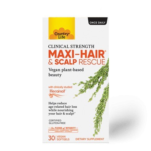 Country Life Maxi-Hair &amp; Scalp Rescue 30 Softgel