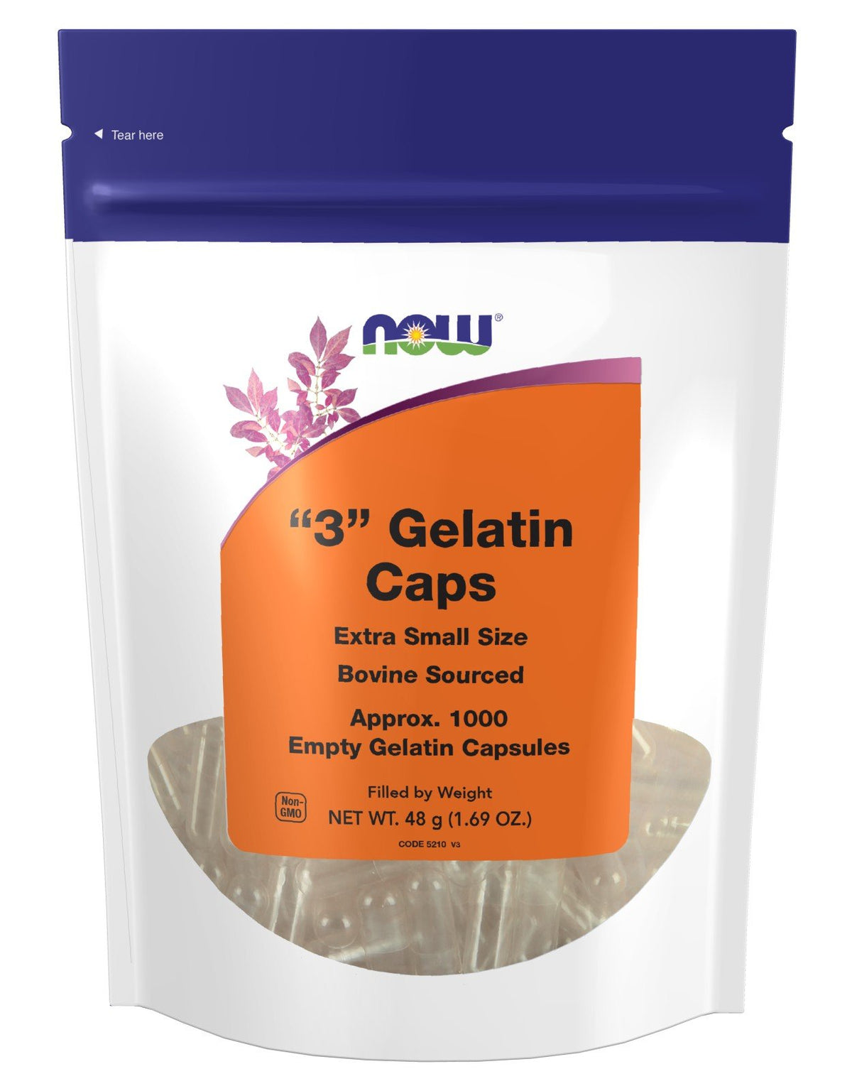 Now Foods Gelatin Caps #3 1000 Capsule