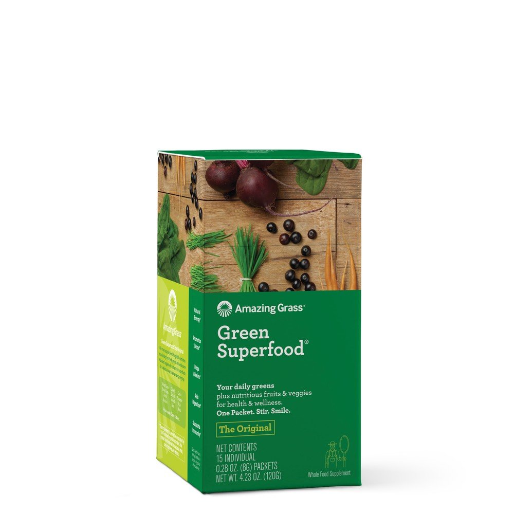 Amazing Grass Green Superfood Powder 15 packets Box