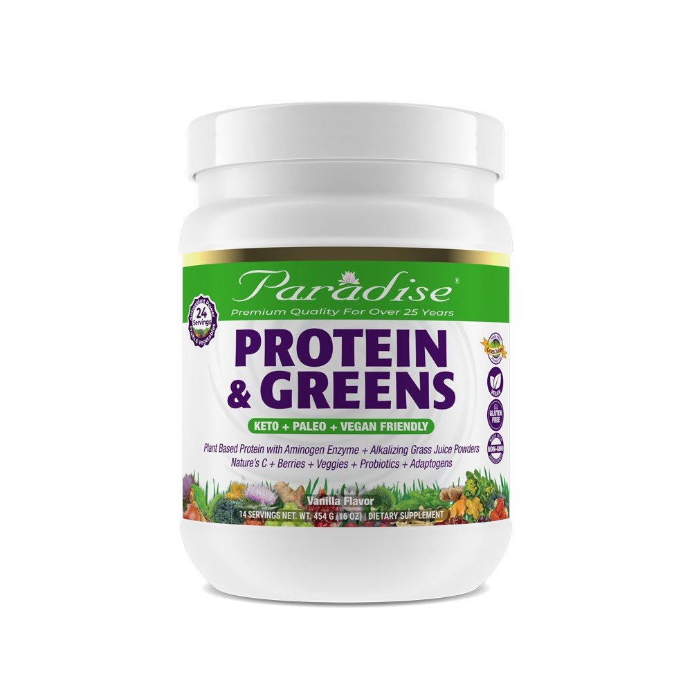 Paradise Herbs Orac Energy Protein &amp; Greens Vanilla 16 oz Powder