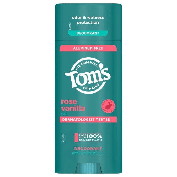 Tom's Of Maine Rose Vanilla Aluminum Free Deodorant 3.25 oz Stick